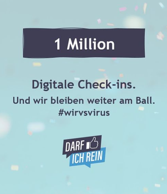 1 Million digitale Check-ins mit Darfichrein